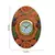 Papier-Mache Oval Kundan Studded Wall Clock