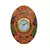 Papier-Mache Oval Kundan Studded Wall Clock