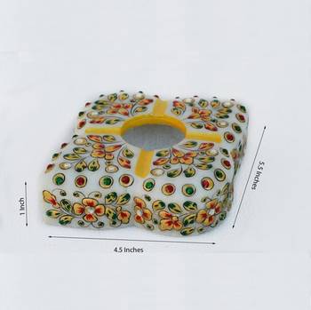 Florid Marble Ash Tray 2