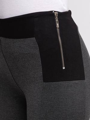 Women Dark Grey Solid  Slim Fit Tregging By Sheczzar 4