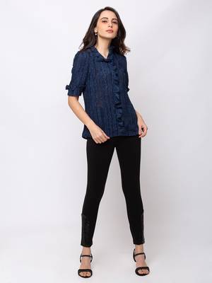 Women Black Solid  Slim Fit Tregging By Sheczzar 5