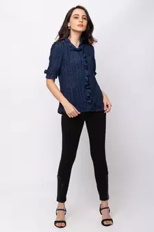 Women Black Solid  Slim Fit Tregging By Sheczzar