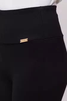 Women Black Solid  Slim Fit Tregging By Sheczzar