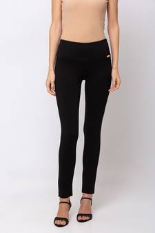 Women Black Solid  Slim Fit Tregging By Sheczzar