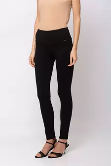 Women Black Solid  Slim Fit Tregging By Sheczzar