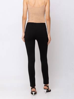 Women Black Solid  Slim Fit Tregging By Sheczzar 3