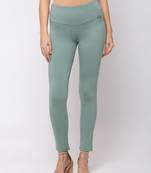 Women Mint Solid  Slim Fit Tregging By Sheczzar