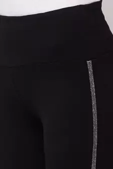 Women Black Solid  Slim Fit Tregging By Sheczzar