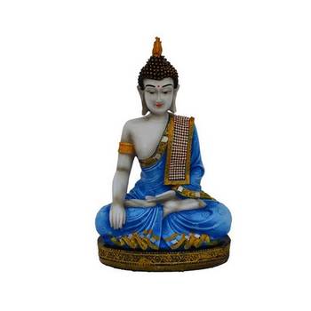 Blue Polyresin Buddha Statue 3