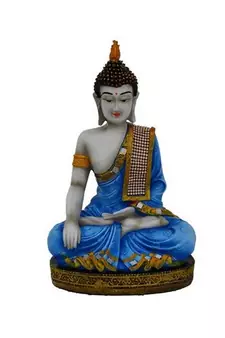 Blue Polyresin Buddha Statue