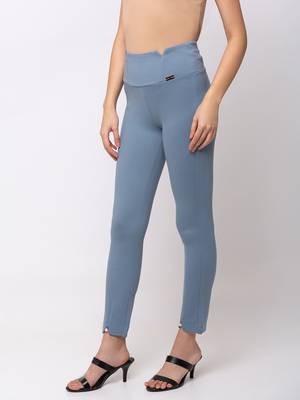 Women Ocean Solid  Slim Fit Tregging By Sheczzar 2