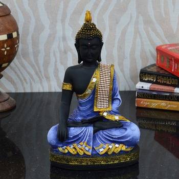 E Craft India Polyresin Meditating Buddha Showpiece 1