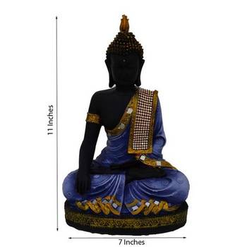 E Craft India Polyresin Meditating Buddha Showpiece 2