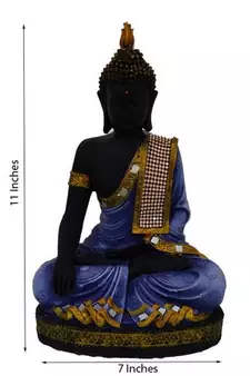 E Craft India Polyresin Meditating Buddha Showpiece