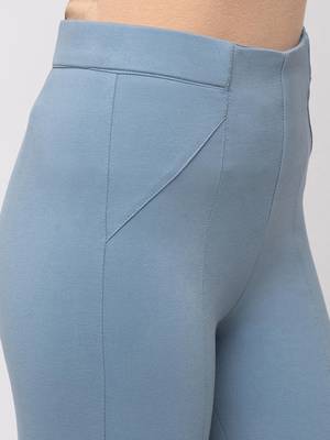 Women Aqua Solid  Slim Fit Tregging By Sheczzar 4