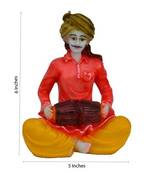 Rajasthani Musician Statue Playing Dholak