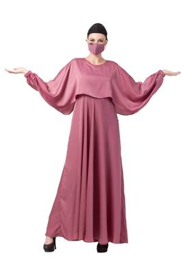 Musheco-Attached Cape Style Abaya In Nida Fabric 5