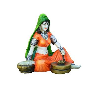 Rajasthani Lady using Flour Machine 2