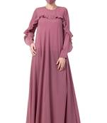 Musheco-Modest Dress With Ruffles