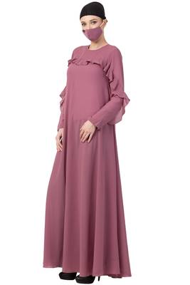 Musheco-Modest Dress With Ruffles 3