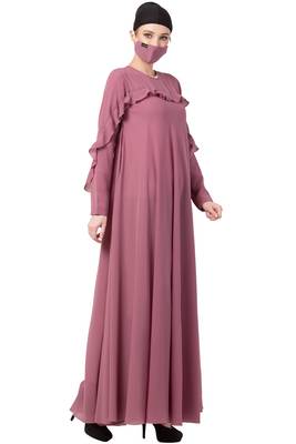 Musheco-Modest Dress With Ruffles 4
