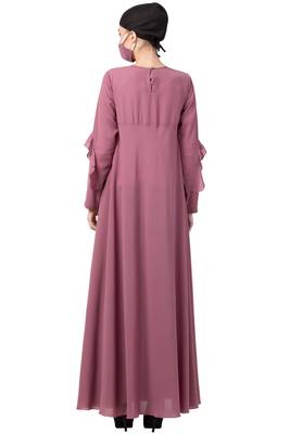 Musheco-Modest Dress With Ruffles 5