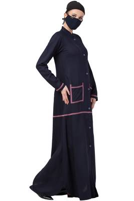Musheco-Front Open-Modest Dress In Rayon Fabric 4