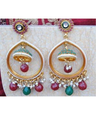 Colourful Drop Jhumka Earrings 1
