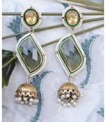 Designer Gemstone Jhumka Earrings