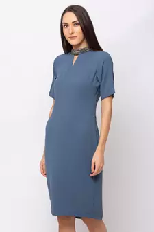 Sheczzar Blue Color Regular fit Midi Dress