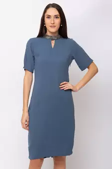 Sheczzar Blue Color Regular fit Midi Dress