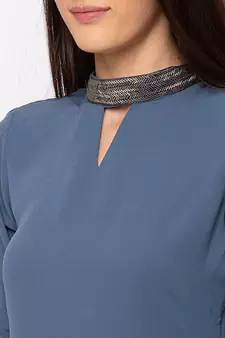 Sheczzar Blue Color Regular fit Midi Dress