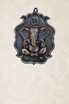 Metal Wall Handing of Lord Ganesha with Om