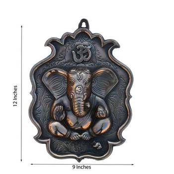 Metal Wall Handing of Lord Ganesha with Om 2