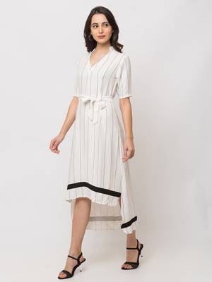 Sheczzar WHITE Color Regular fit Midi Dress 2