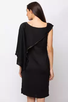 Sheczzar BLACK Color Regular fit Midi Dress