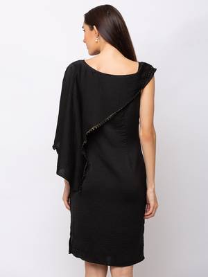 Sheczzar BLACK Color Regular fit Midi Dress 3