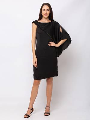 Sheczzar BLACK Color Regular fit Midi Dress 4
