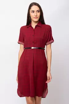 Sheczzar CHERRY Color Regular fit Midi Dress