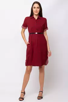 Sheczzar CHERRY Color Regular fit Midi Dress
