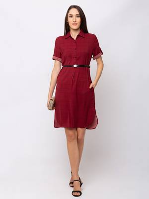 Sheczzar CHERRY Color Regular fit Midi Dress 1