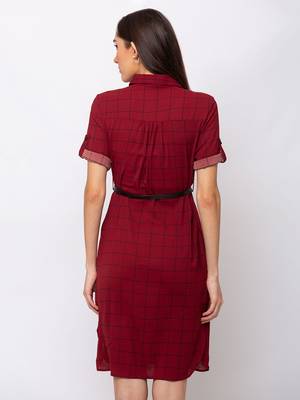 Sheczzar CHERRY Color Regular fit Midi Dress 3
