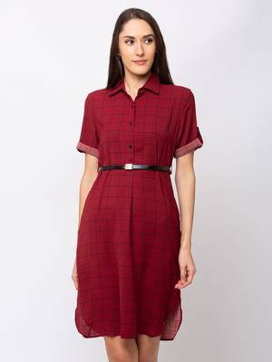Sheczzar CHERRY Color Regular fit Midi Dress 4