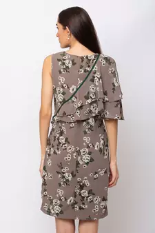 Sheczzar Grey Color Regular fit Midi Dress