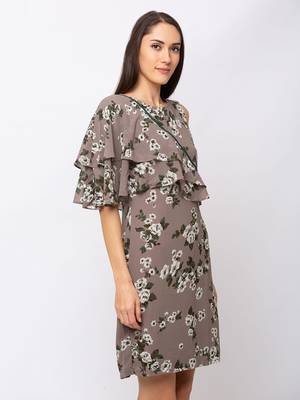 Sheczzar Grey Color Regular fit Midi Dress 2
