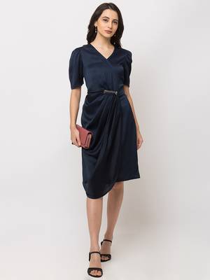 Sheczzar BLUE Color Regular fit Midi Dress 1