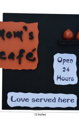 Wooden Mom's Cafe Wall Hanging