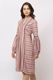 Sheczzar Pink Color Regular fit Midi Dress