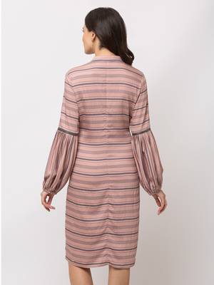 Sheczzar Pink Color Regular fit Midi Dress 3