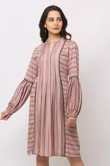 Sheczzar Pink Color Regular fit Midi Dress